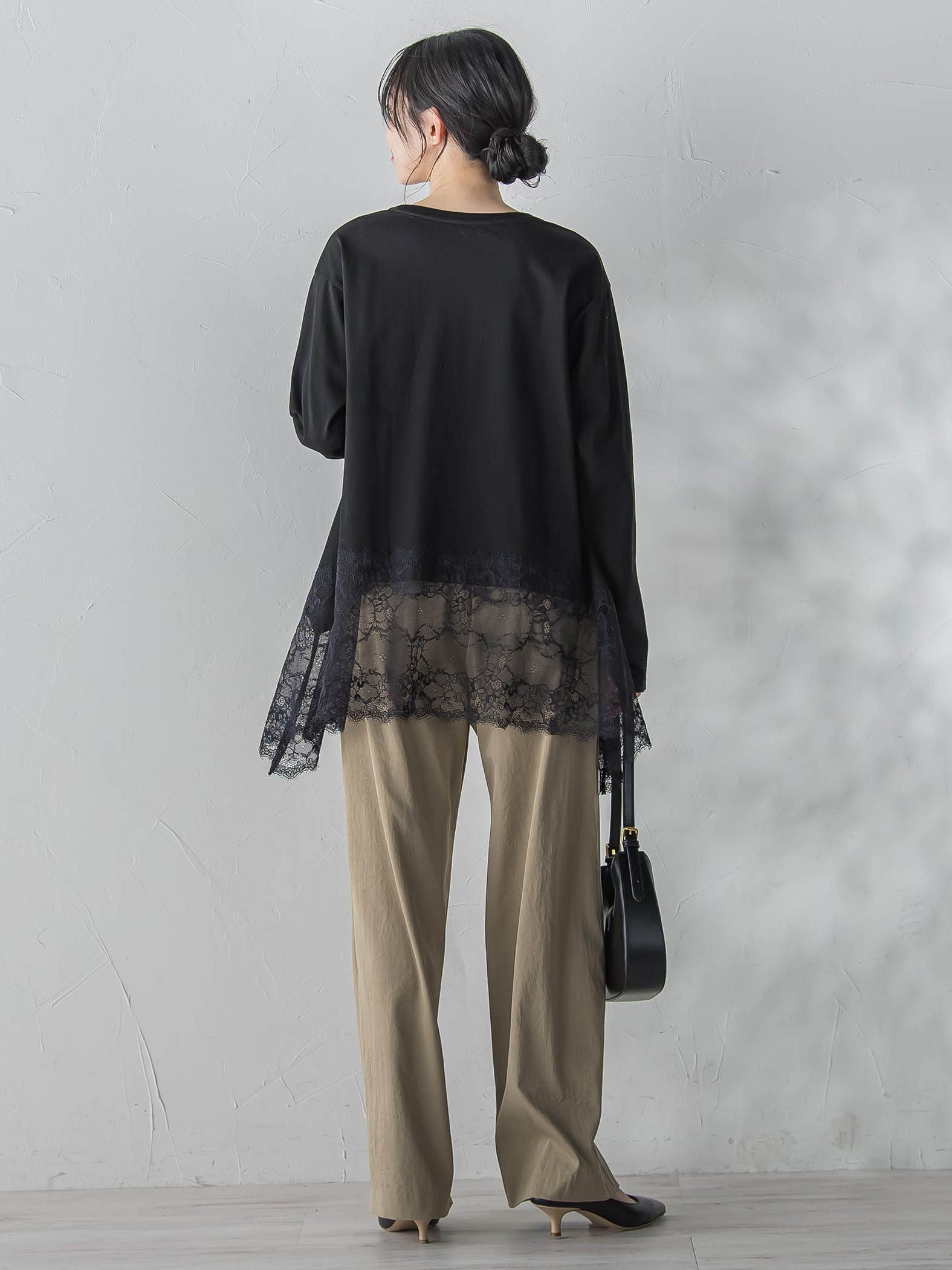 レースコンビカットソー