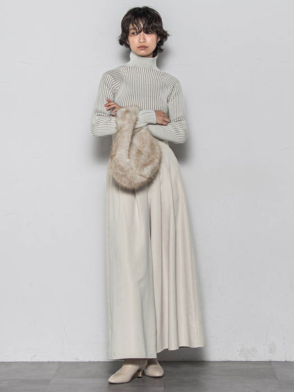 【WEB限定】プレーティングリブニットプルオーバー≪手洗い可能≫