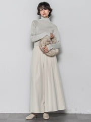 【WEB限定】プレーティングリブニットプルオーバー≪手洗い可能≫