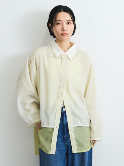 ラメシアーレイヤードシャツ≪手洗い可能≫