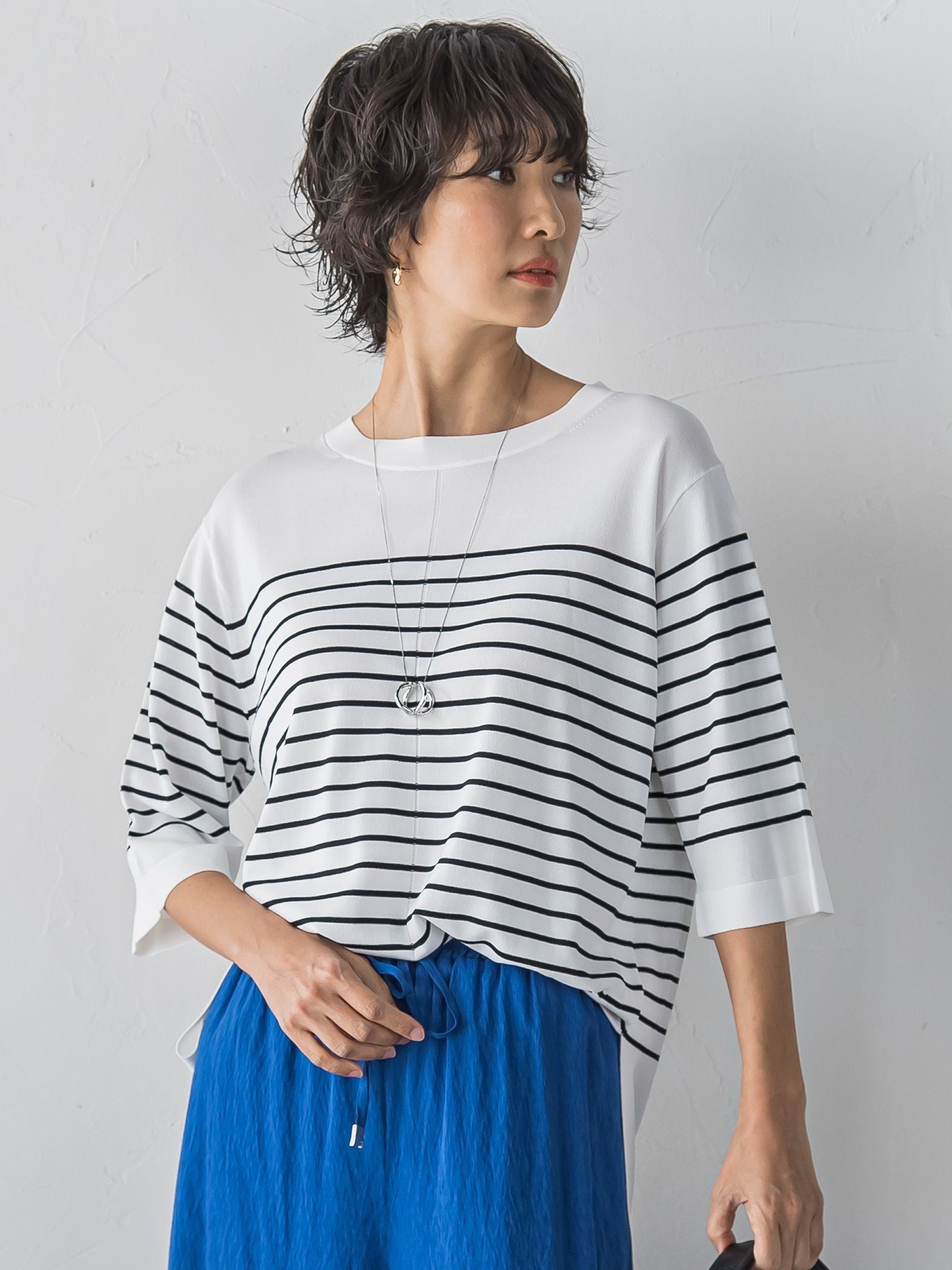 ボーダーTシャツニット