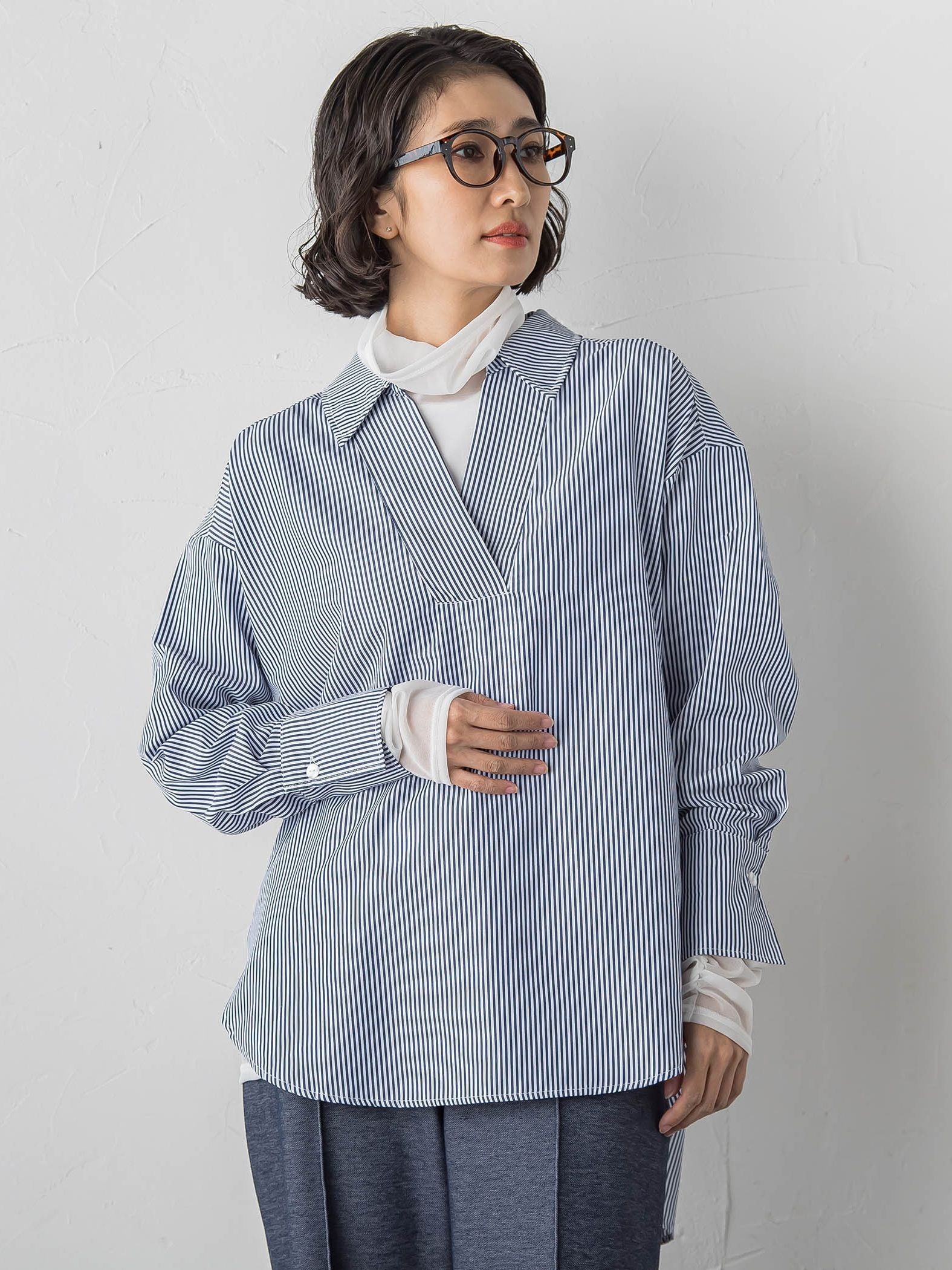 【大きいサイズ】シアー切り替えカットソー