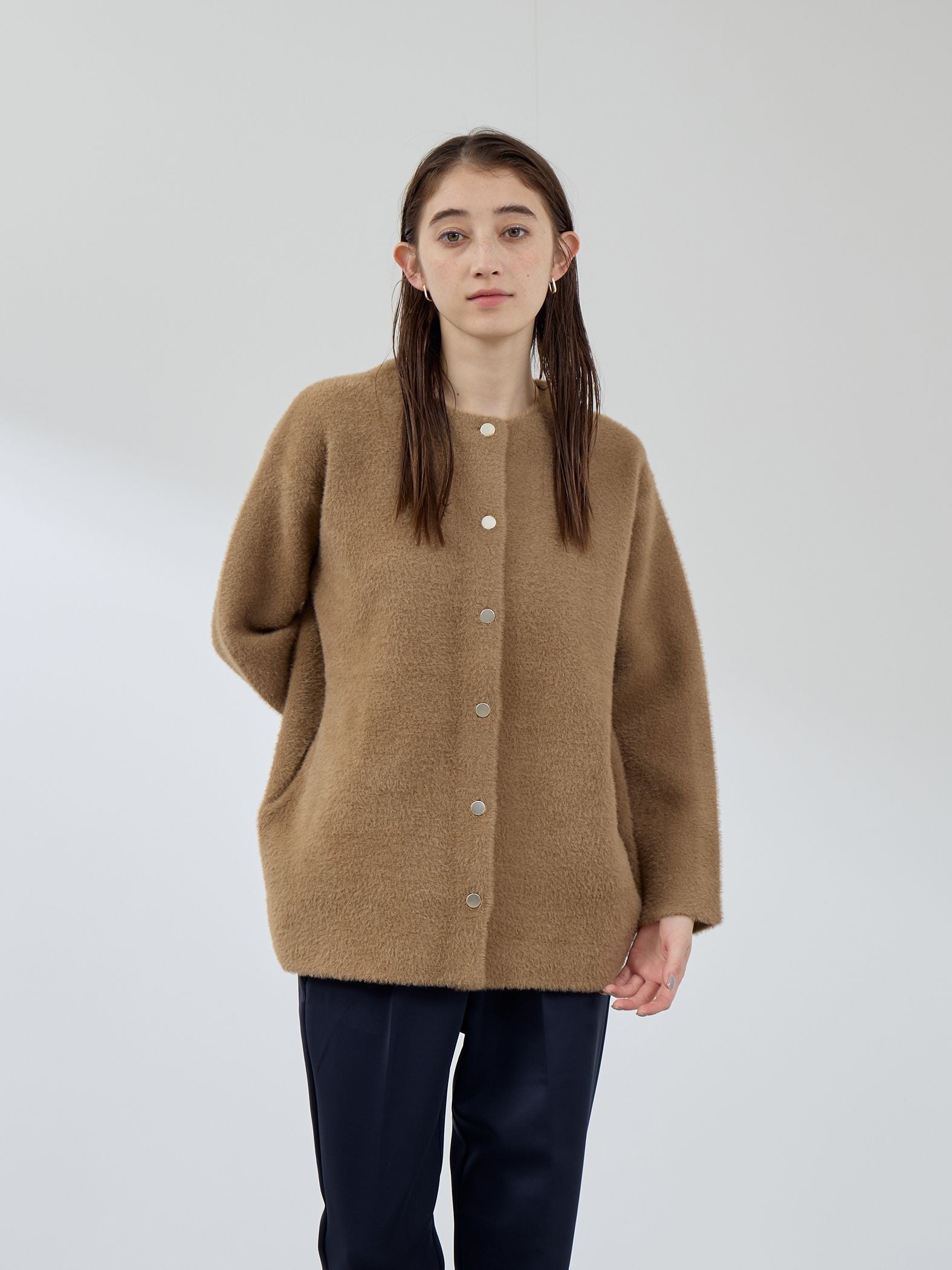 フェレットタッチWフェイスニットジャケット≪手洗い可能≫