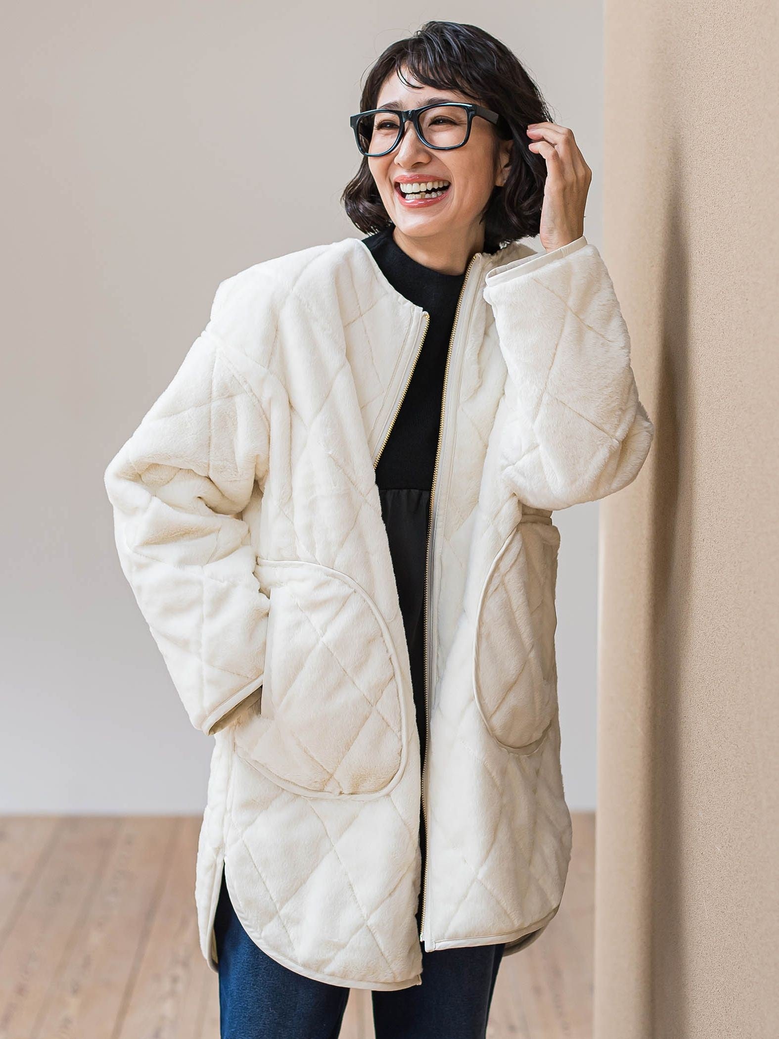 【WEB限定】”まるで毛布”どちらも主役リバーシブルアウター