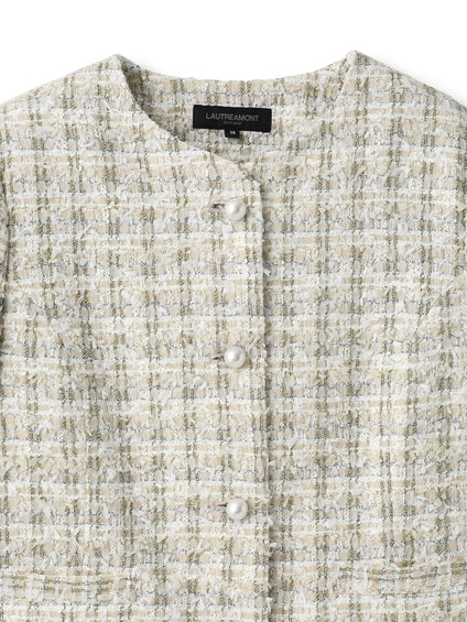 ラメファンシーツイードジャケット