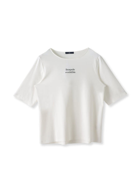 【大きいサイズ】【biyori】刺繍ロゴTシャツ≪洗濯機で洗える≫
