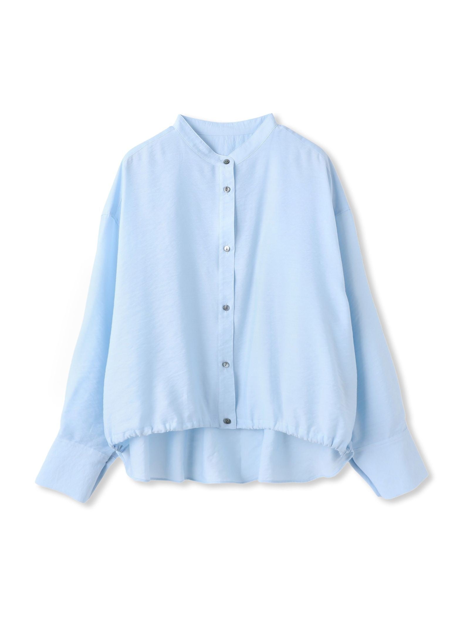 シアーバンドカラーブラウス≪洗える≫