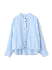 シアーバンドカラーブラウス≪洗える≫