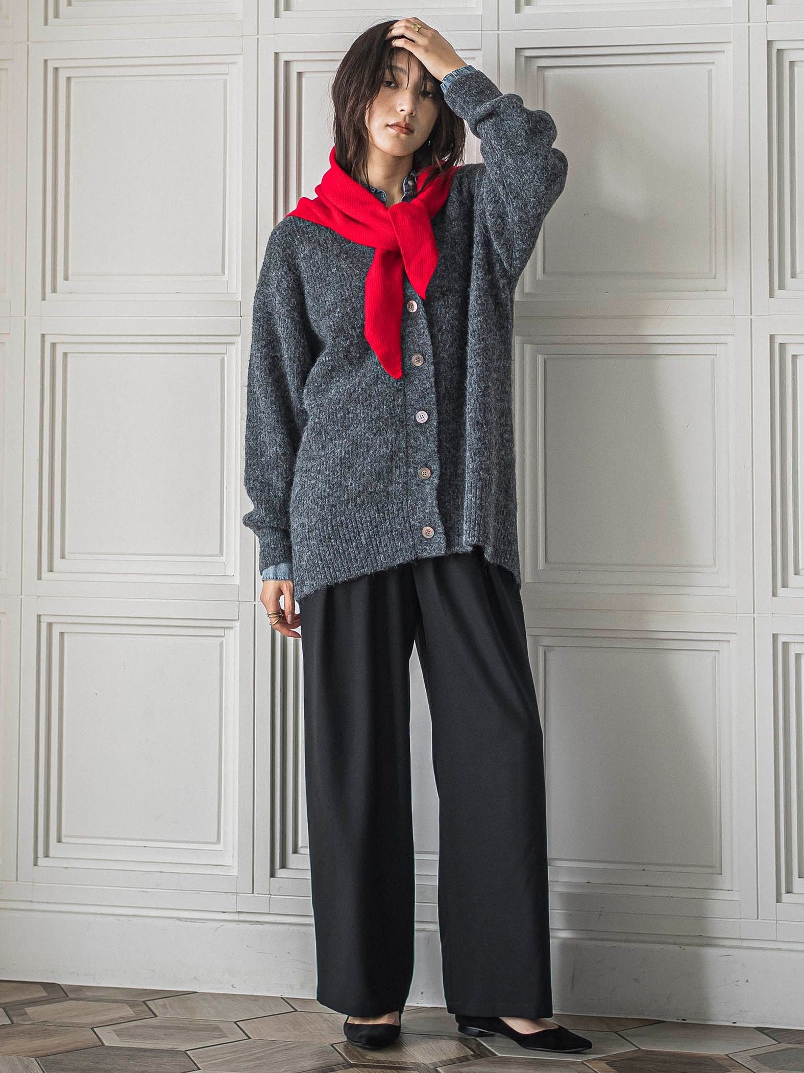 フラッフィーVネックニットカーディガン≪手洗い可能≫