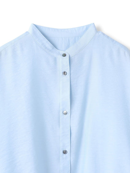 シアーバンドカラーブラウス≪洗える≫