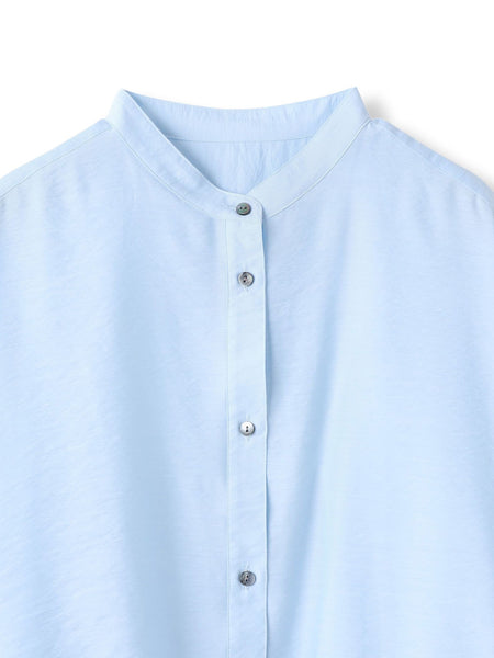 シアーバンドカラーブラウス≪洗える≫