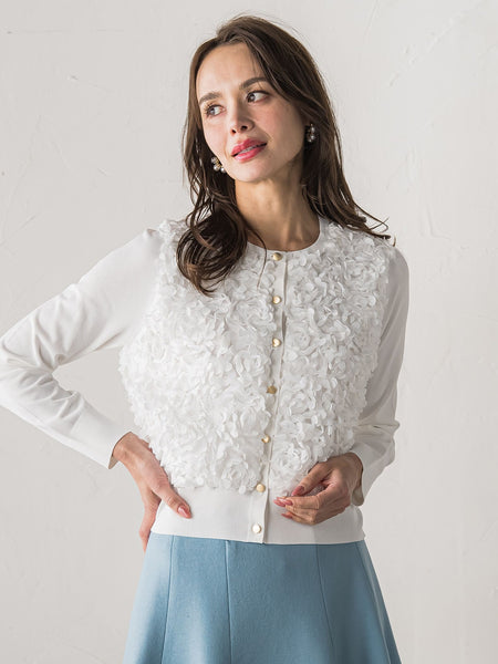 フラワーチュールドッキングカーディガン