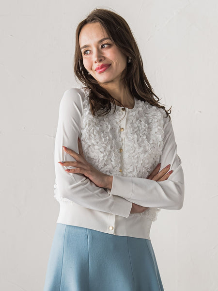 フラワーチュールドッキングカーディガン