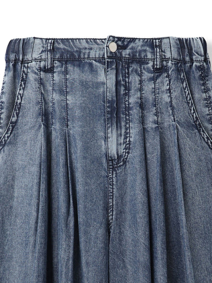 ゆれるデニムフレアパンツ