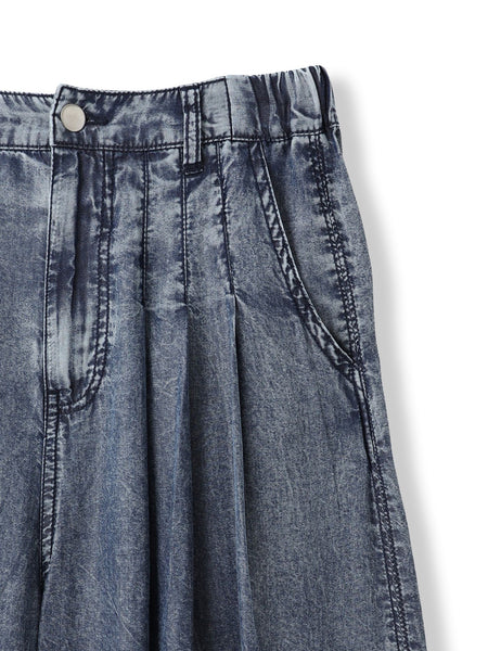 ゆれるデニムフレアパンツ