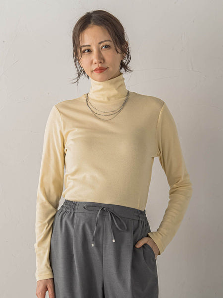 【受注会限定】コットンシルクタートルネックカットソー