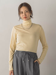 【受注会限定】コットンシルクタートルネックカットソー