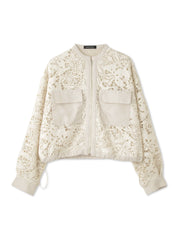 ボタニカルレースブルゾン≪手洗い可能≫