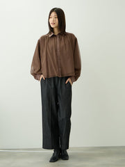 チュールレイヤードブラウス
