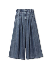 ゆれるデニムフレアパンツ