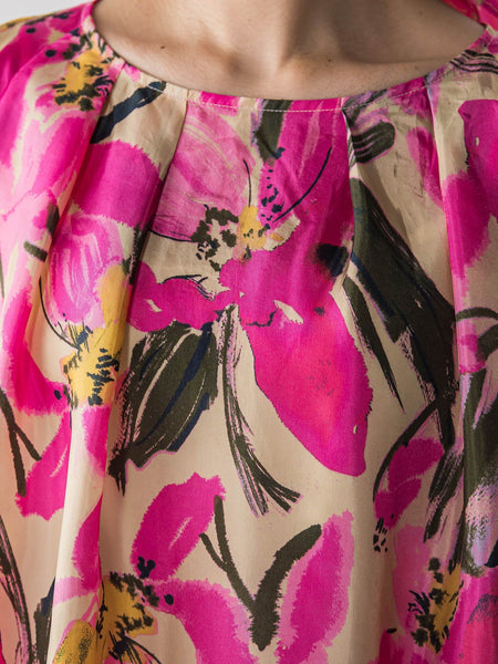 IPEKERフラワープリントフレアブラウス