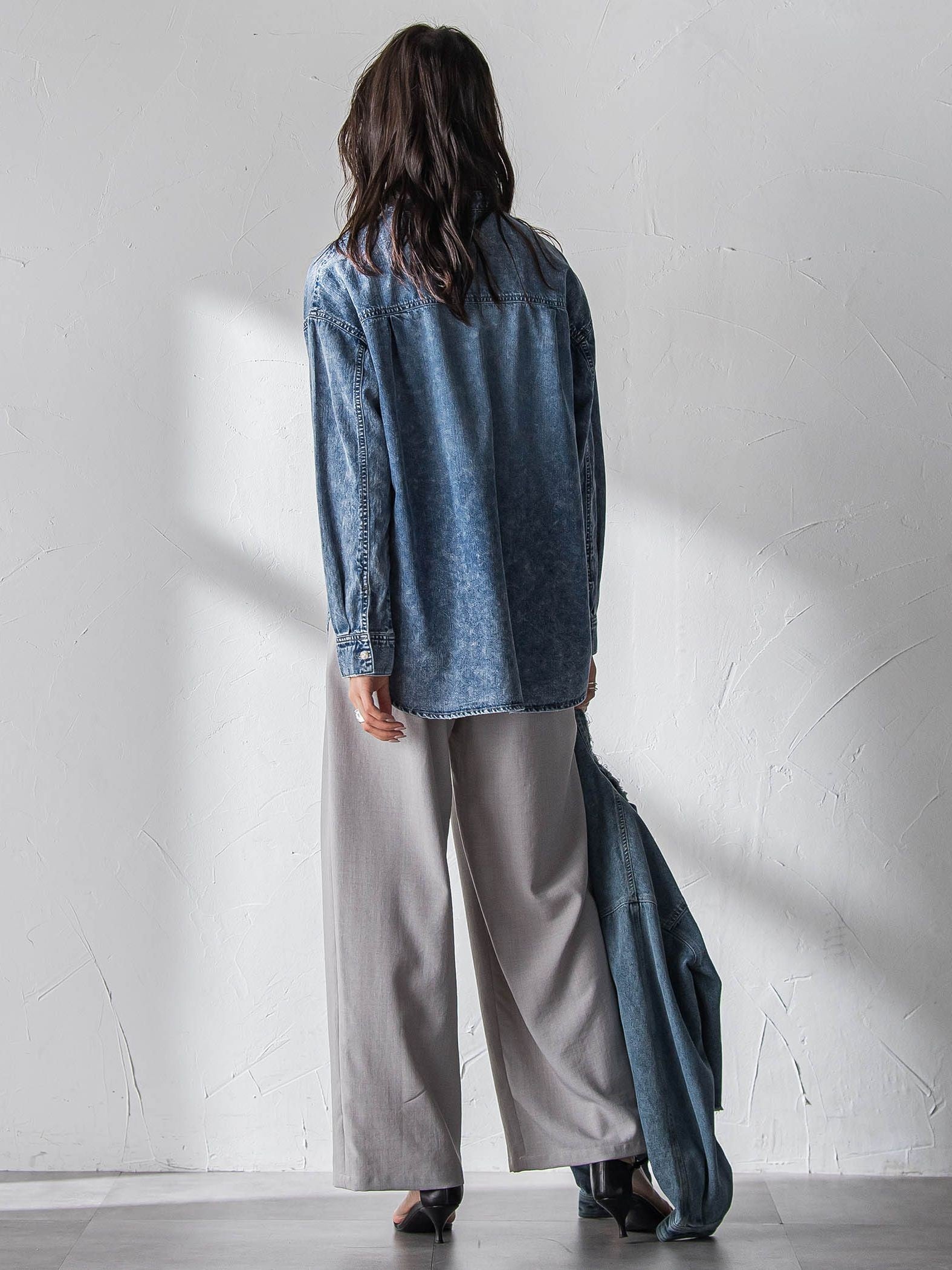 【一瞬で楽とキレイを叶える】タンブラーオックスイージーワイドパンツ≪手洗い可能≫