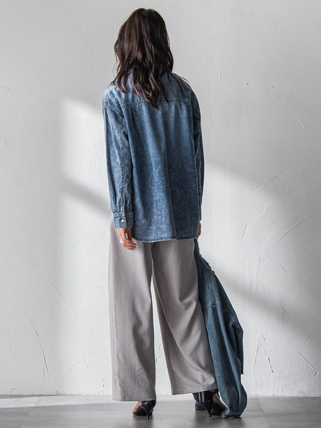 【一瞬で楽とキレイを叶える】タンブラーオックスイージーワイドパンツ≪手洗い可能≫