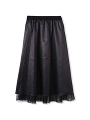 フロッキーチェックスカート≪手洗い可能≫