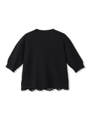 ボタニカルレース×ニットプルオーバー