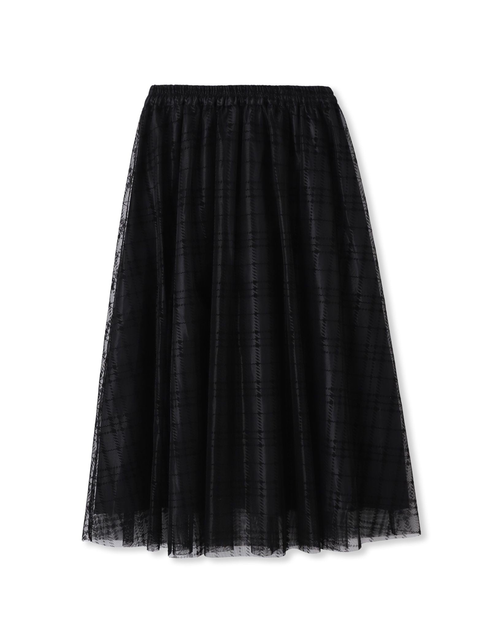 フロッキーチェックスカート≪手洗い可能≫