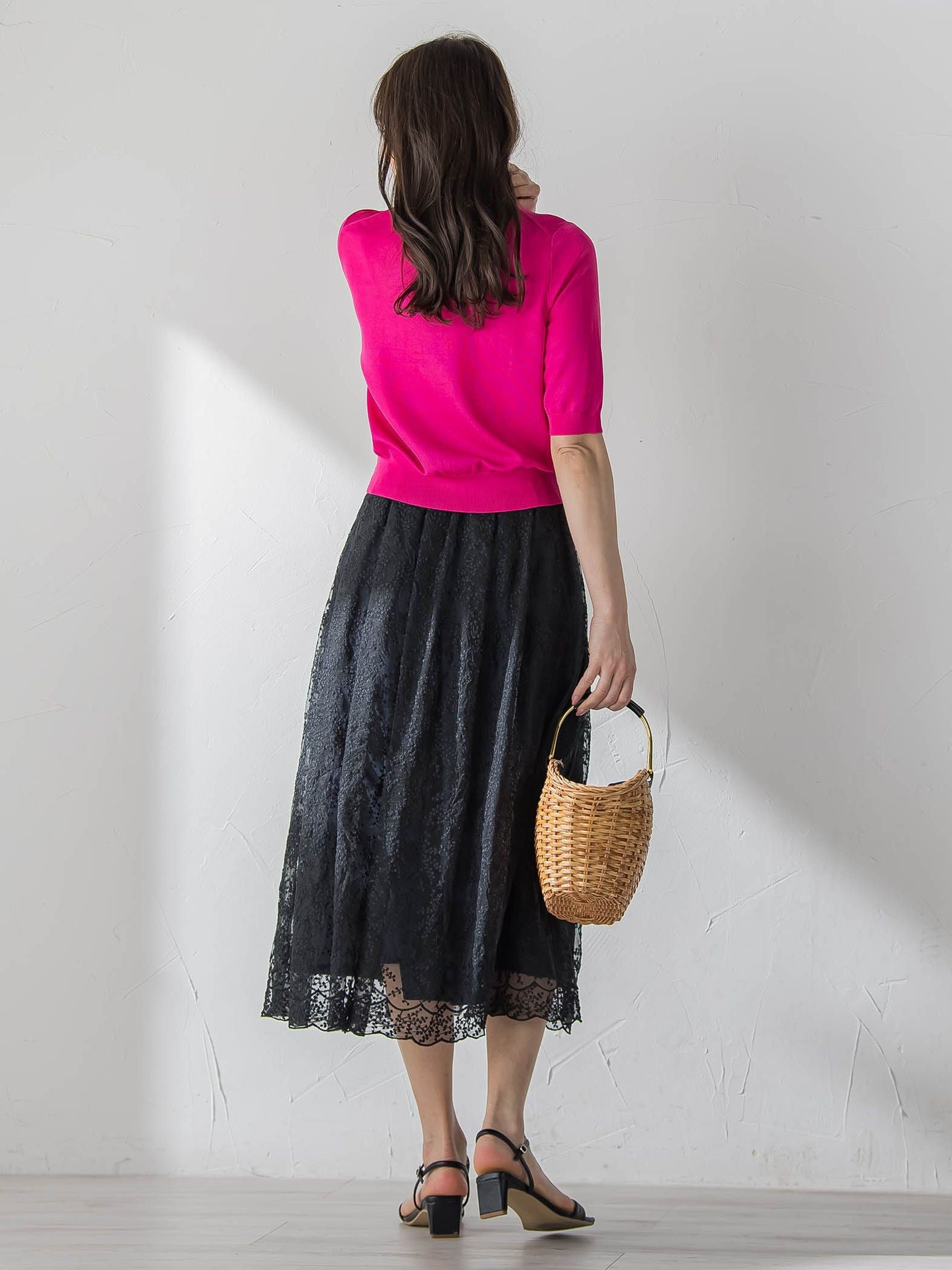 【WEB限定カラーあり】LUCINDAポロニット