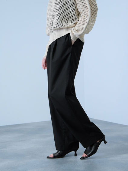 サイドポケットワイドタックパンツ