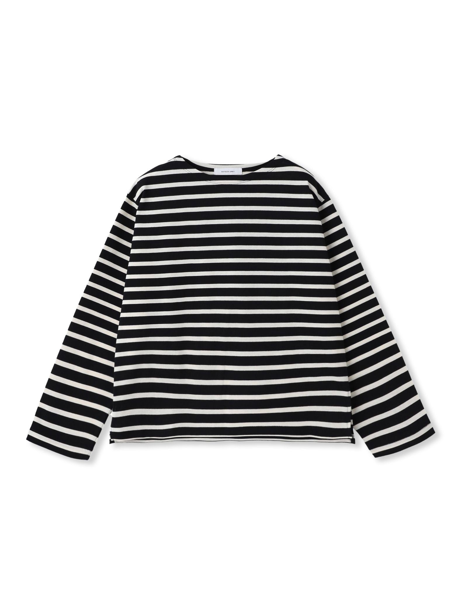 【WEB限定】ボーダーロングTシャツ≪洗濯機で洗える≫