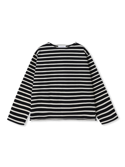 【WEB限定】ボーダーロングTシャツ≪洗濯機で洗える≫