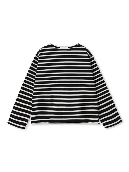 【WEB限定】ボーダーロングTシャツ≪洗濯機で洗える≫