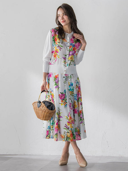 ビッグフラワーブーケスカート