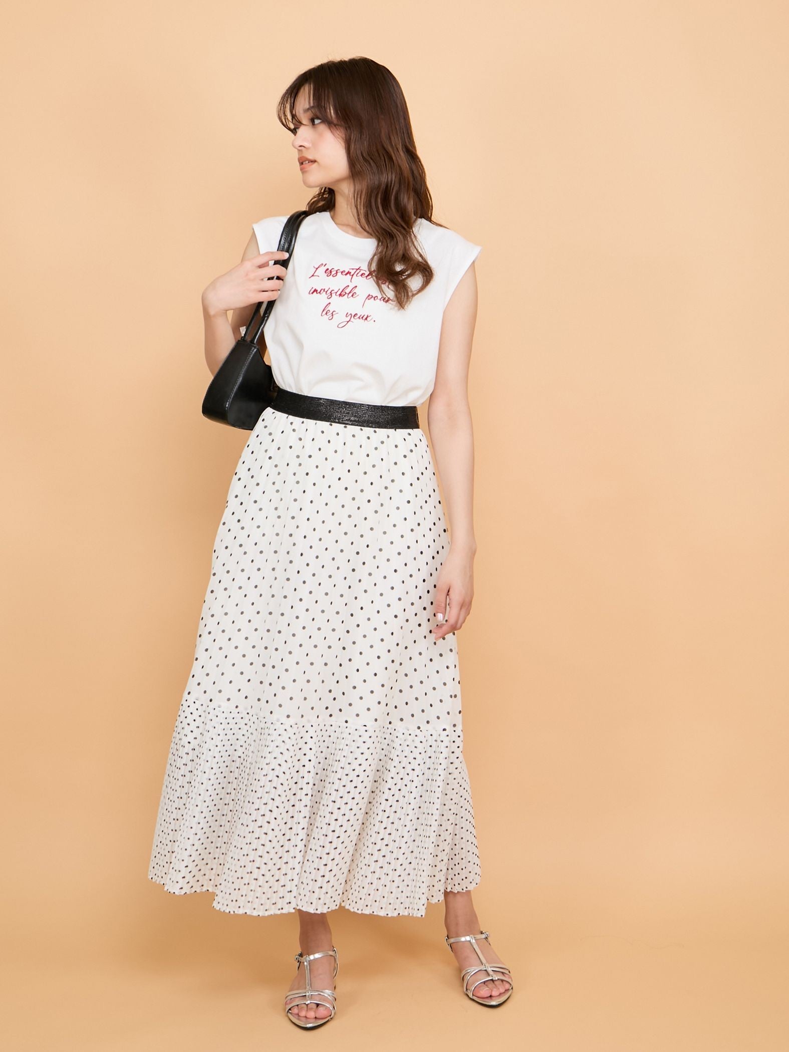 シフォンドットティアードスカート≪手洗い可能≫