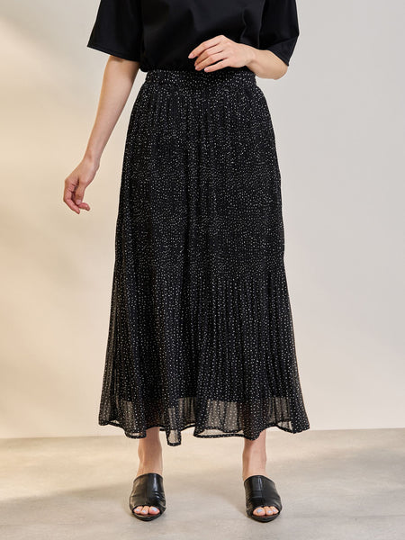 ランダムドットマジョリカプリーツスカート