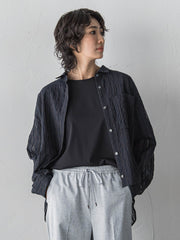 シアーサッカーストライプシャツ