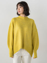 【WEB限定】”毎日頼れる”ゆったりモックネックニット