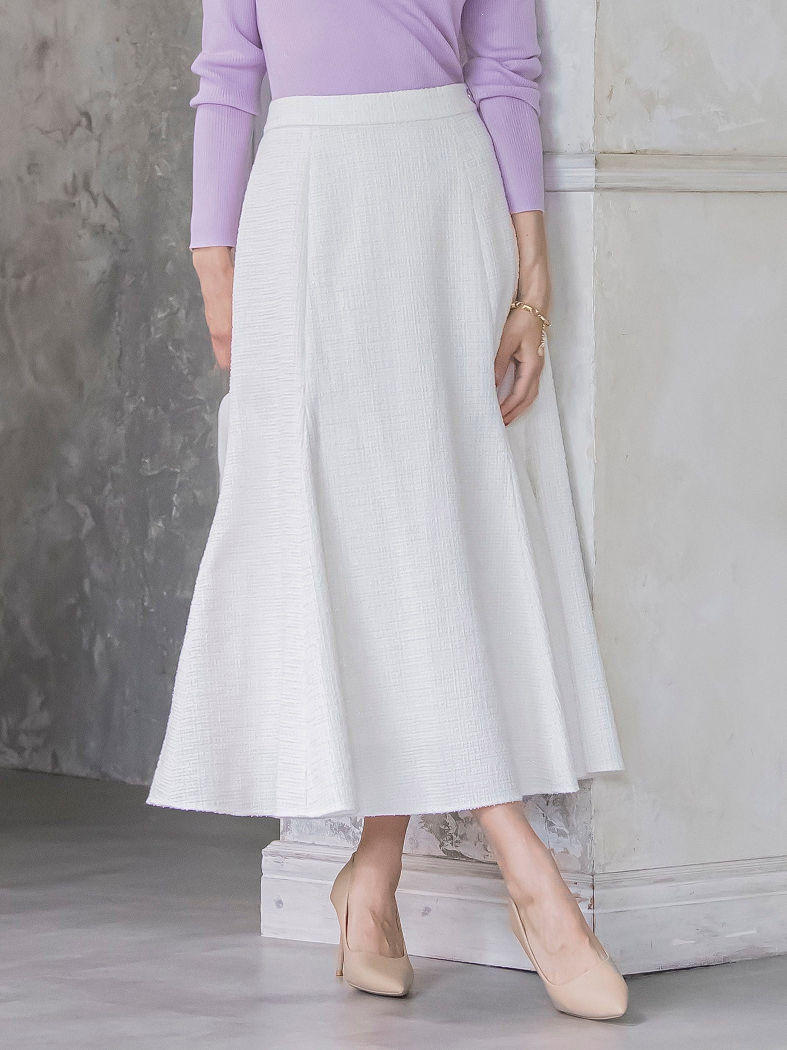 ツイードラメマーメイドスカート