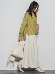 ラメスパンコールクルーネックニット≪手洗い可能≫