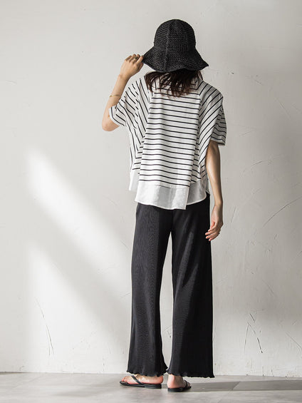 【WEB限定】クリスタルプリーツパンツ≪手洗い可能≫