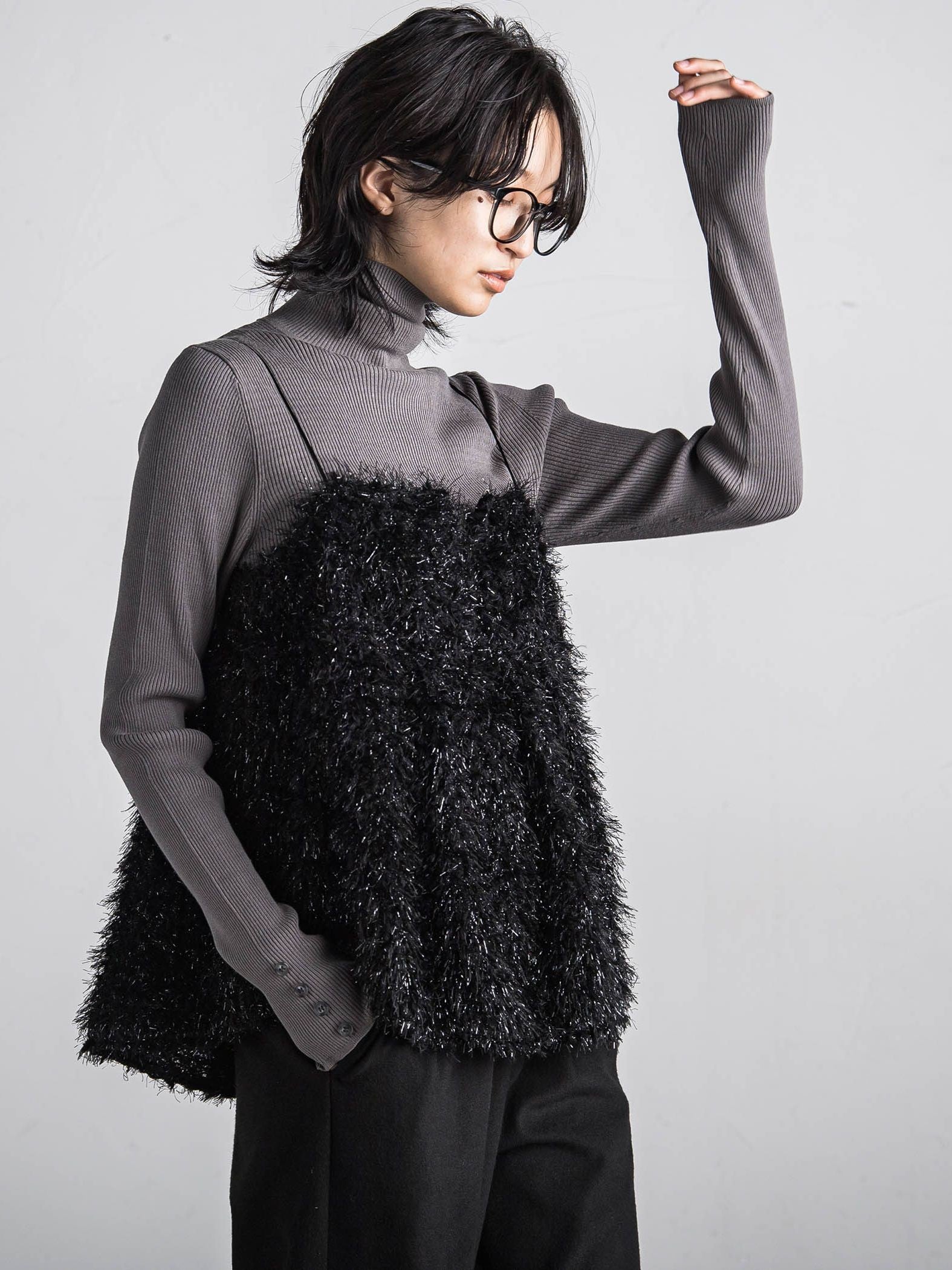 フィルムフェザーキャミブラウス≪手洗い可能≫