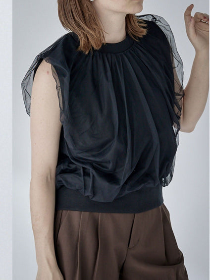 Chulle gather tops 【日本製】≪手洗い可能≫