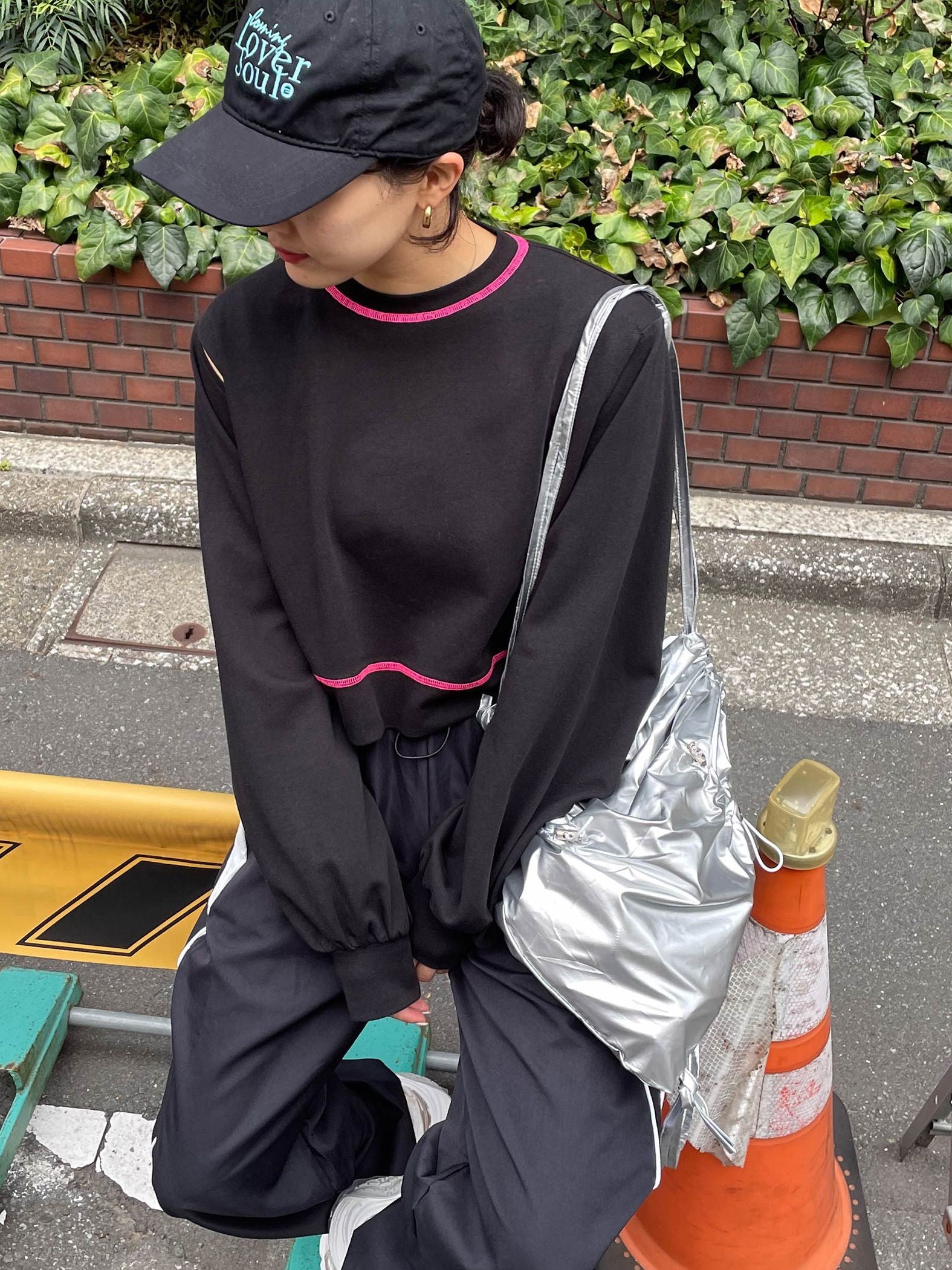 【ENIM BY VICKY】2wayスリーブオーバークロップドトップス《手洗い可能》