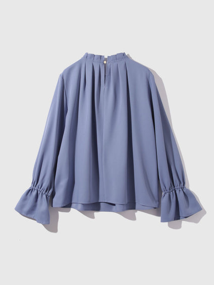 エステールギャバジンハイネックブラウス≪手洗い可能≫