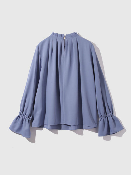 エステールギャバジンハイネックブラウス≪手洗い可能≫