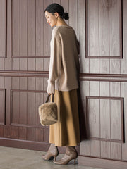 スパンコールVネックニット≪手洗い可能≫