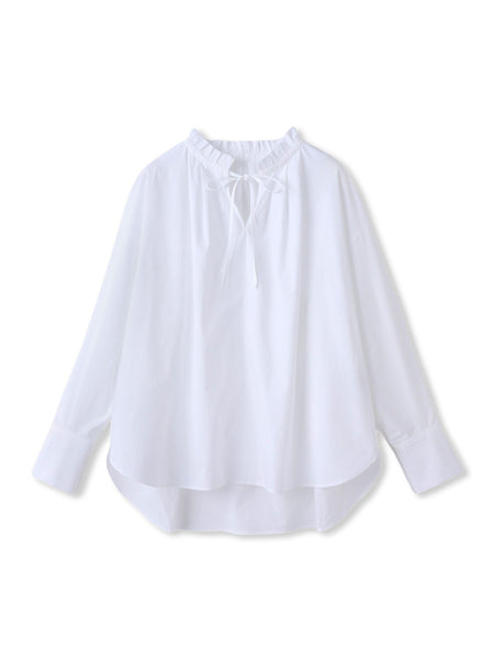 コットンフリルカラーブラウス